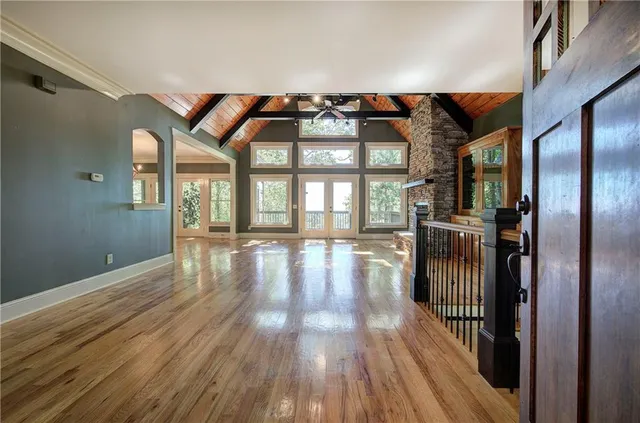 a view of livingroom with furniture and floor to ceiling window
