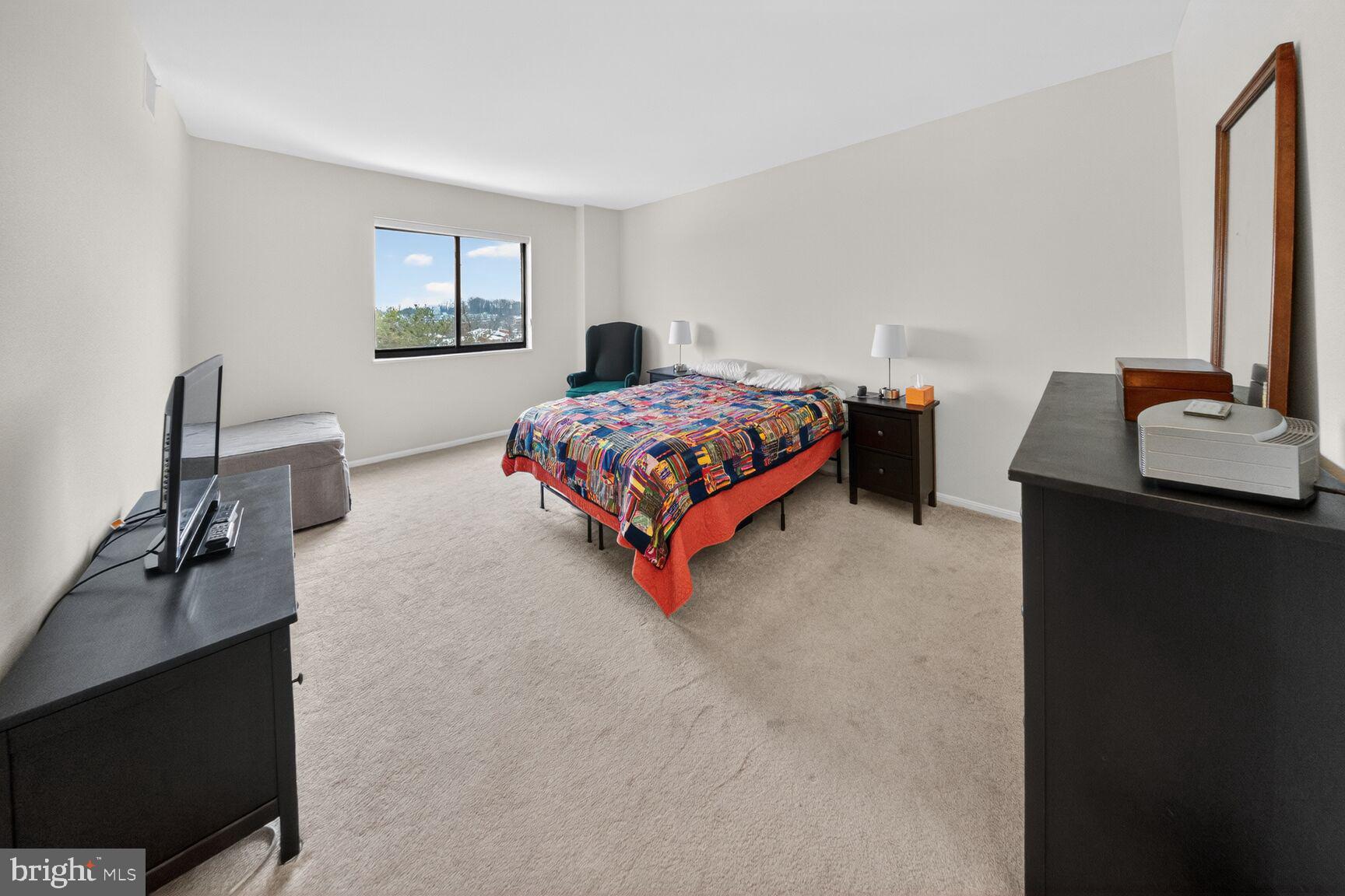 15115 Interlachen Drive, Unit 3812 Silver Spring, MD 20906 - Photo 23 of 46 a bedroom with a bed chair and window