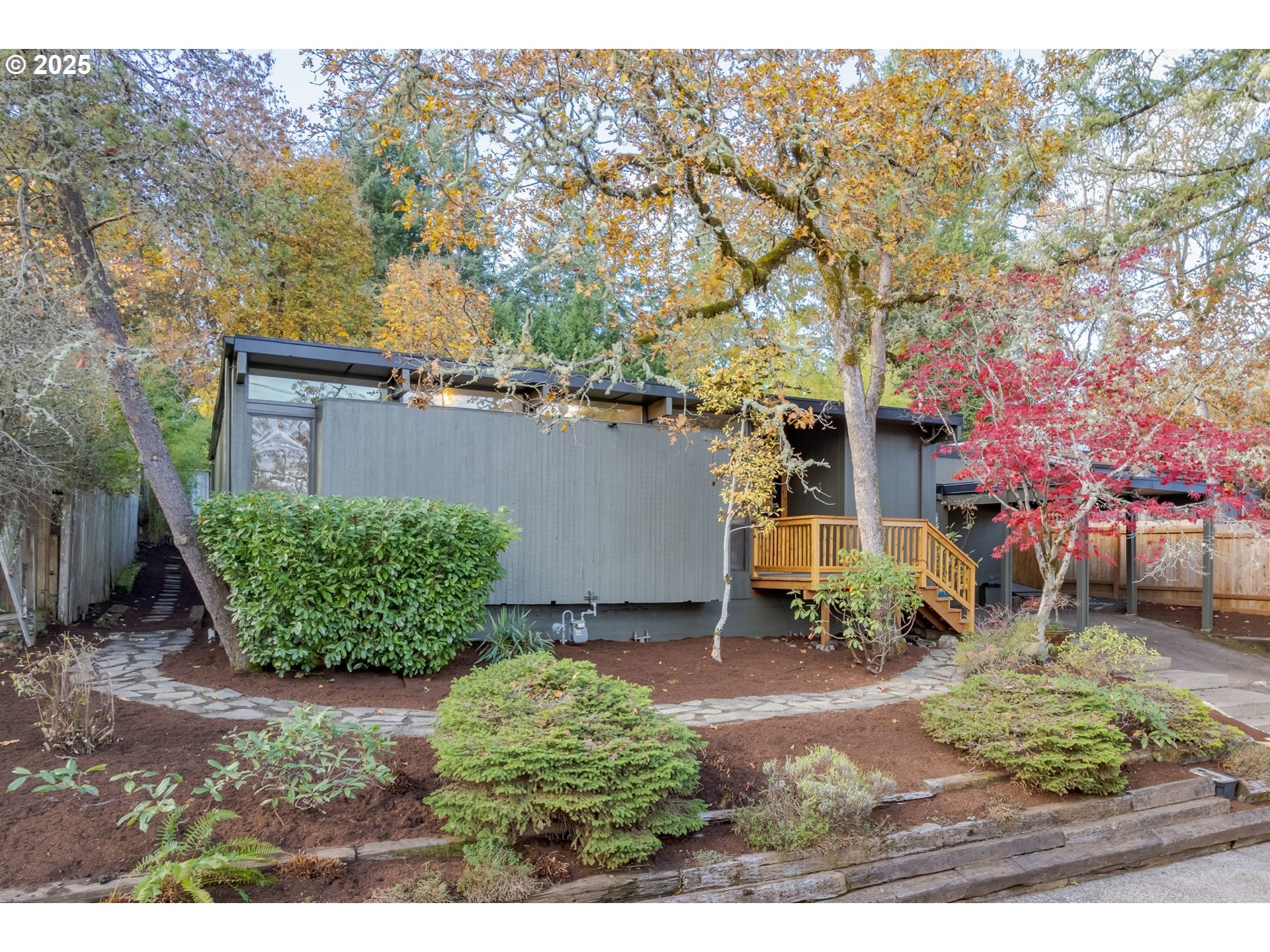 3820 Watkins Lane Eugene, OR 97405 - Photo 44 of 48 an aerial view of a house with garden space and street view