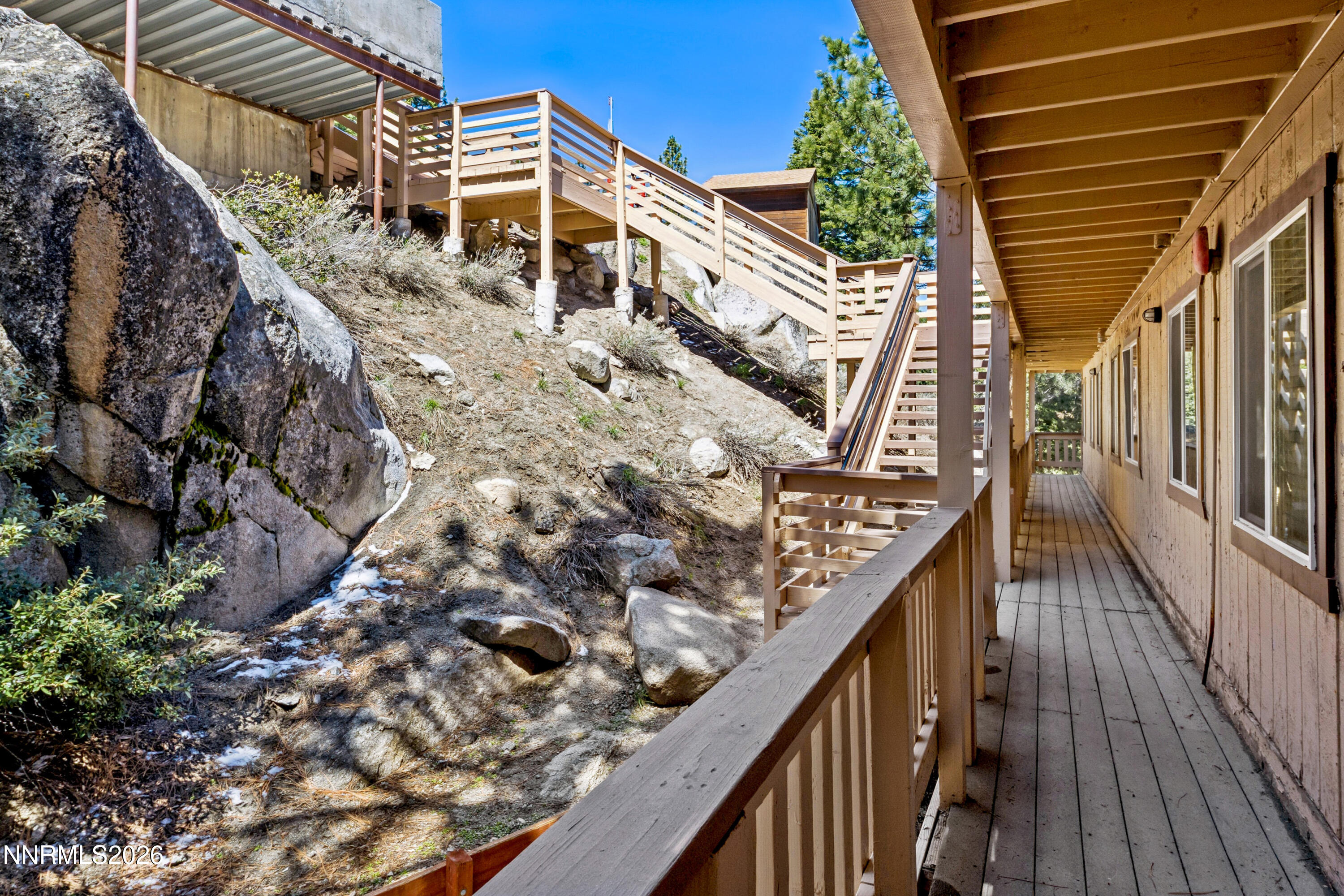 261 Quaking Aspen Lane, Unit D Stateline, NV 89449 - Photo 19 of 44 a balcony view with a backyard space