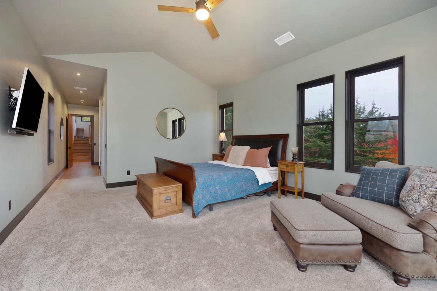 9475 King Road Loomis, CA 95650 - Photo 37 of 96 a bedroom with furniture and a large window