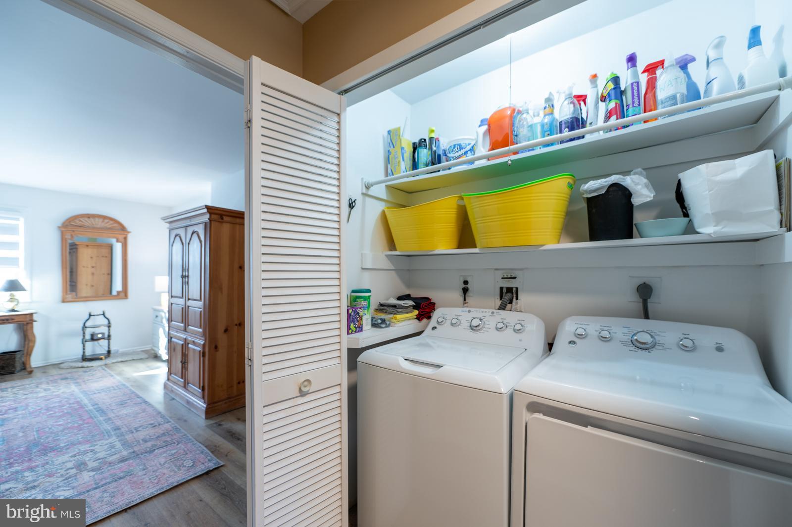 204 Camsten Court Chesterbrook, PA 19087 - Photo 44 of 56 a utility room with dryer washer and shoe rack