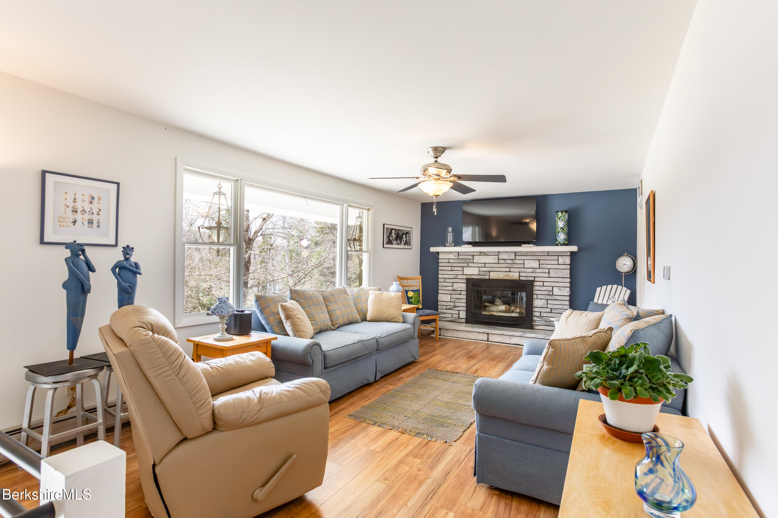 4 Birch Hill Road Peru, MA 01235 - Photo 20 of 61 Living room with beautiful fireplace