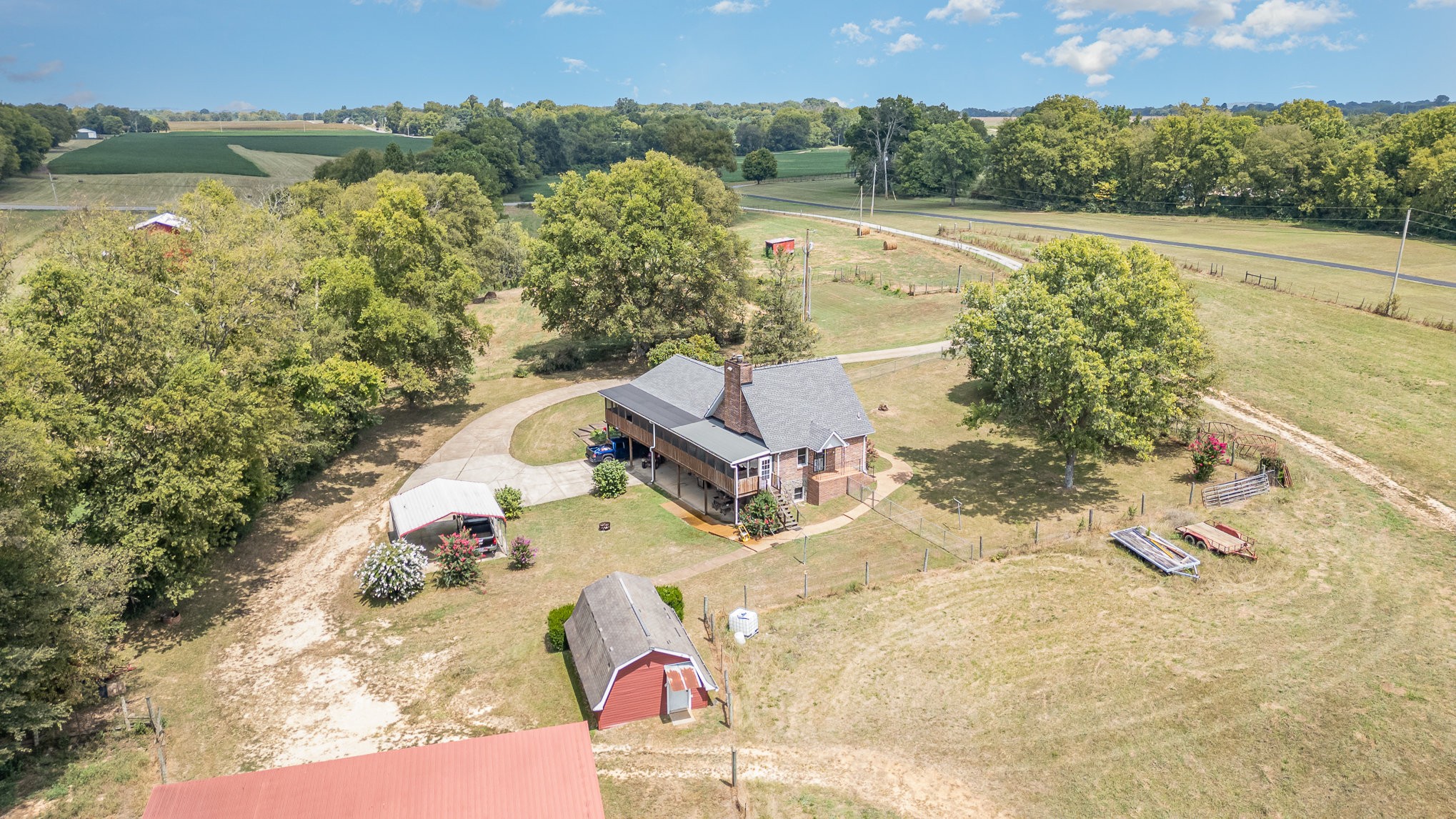 2847 Ashwood Road Columbia, TN 38401 - Photo 29 of 38 an aerial view of a house with a lake view
