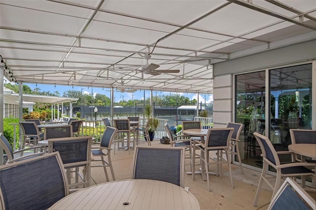 270 Cerromar Way South, Unit 57 Venice, FL 34293 - Photo 52 of 81 a view of a dining room with furniture large windows and outside view