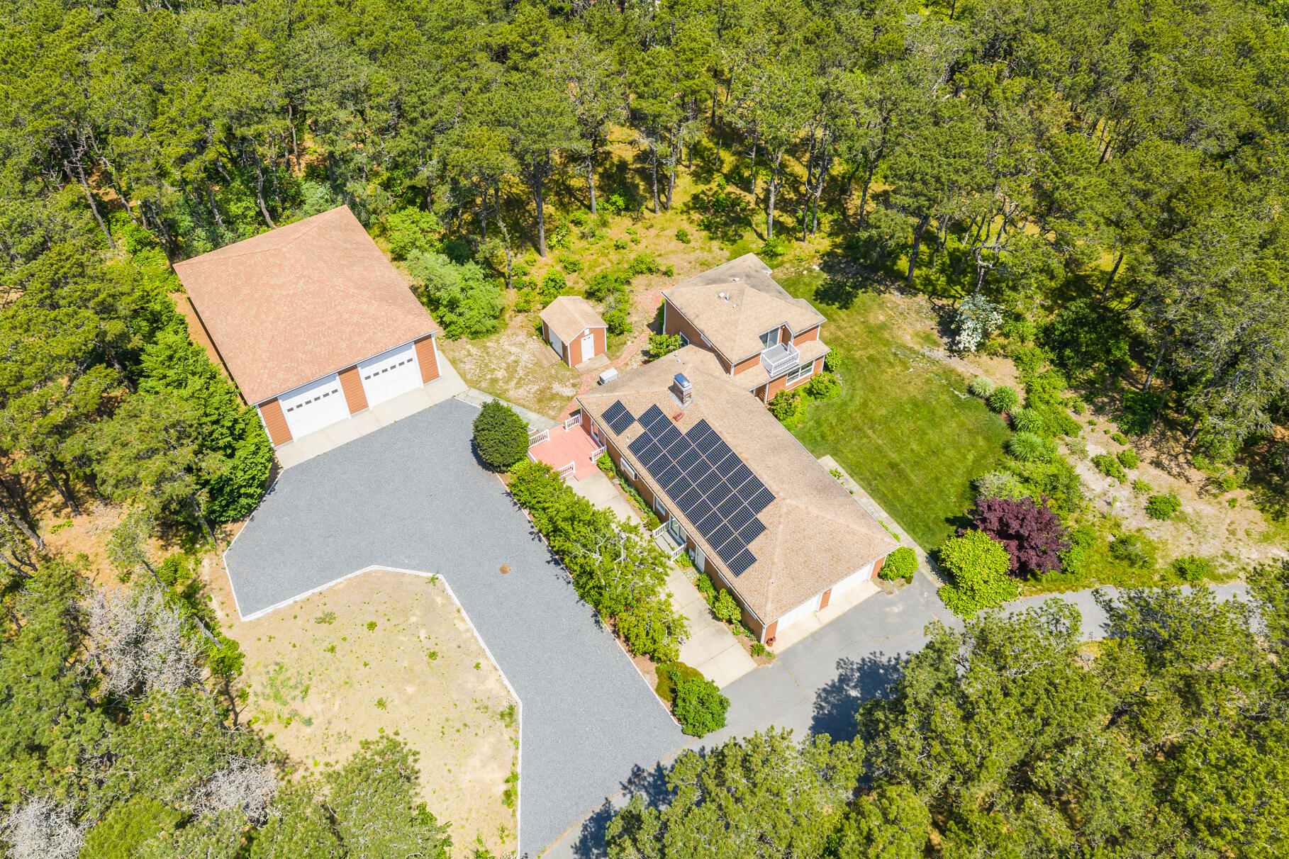 72 South Highland Road Truro, MA 02666 - Photo 50 of 59 an aerial view of a house with a yard