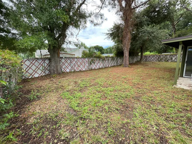 an empty room with a bench