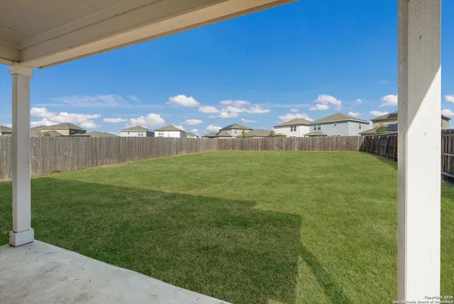 a view of a green yard