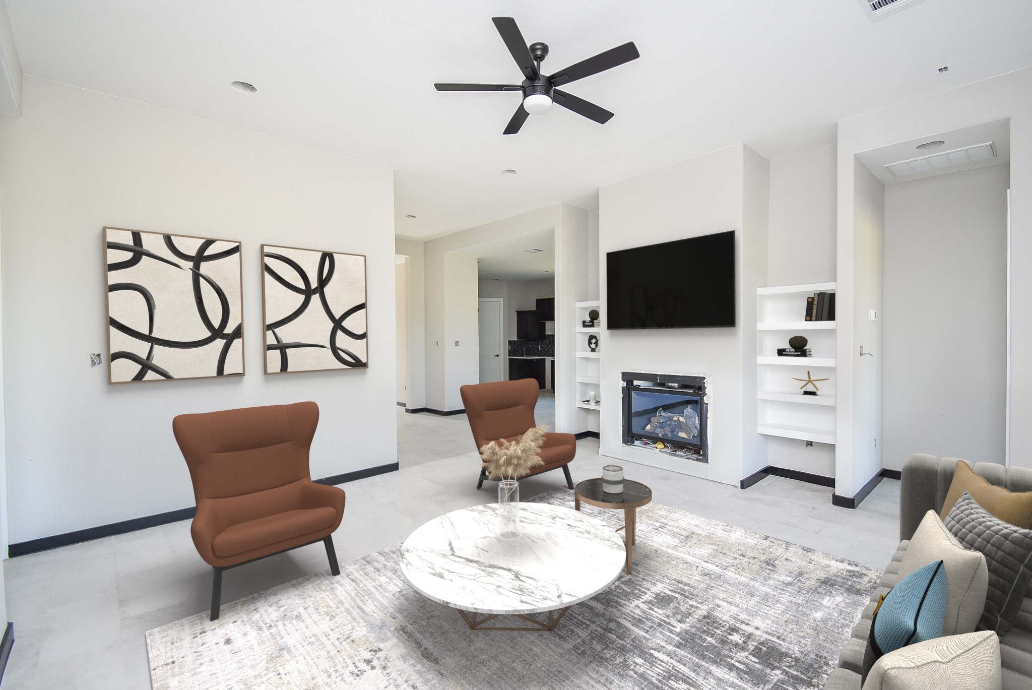 208 Silverleaf Road Sweeny, TX 77480 - Photo 24 of 49 a living room with furniture and a flat screen tv
