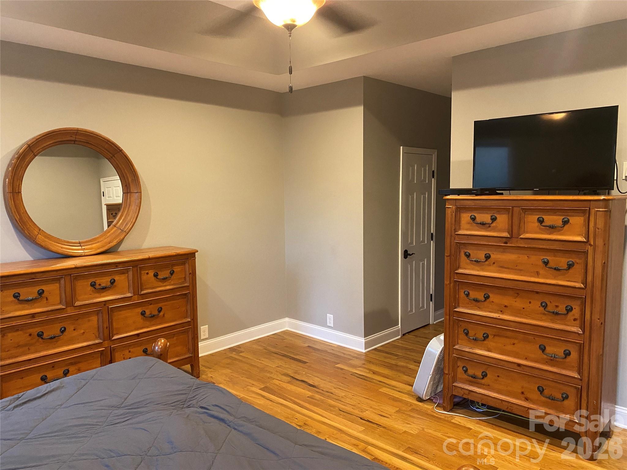 2818 Rockford Road Shelby, NC 28152 - Photo 14 of 33 a bedroom with a bed and flat screen tv