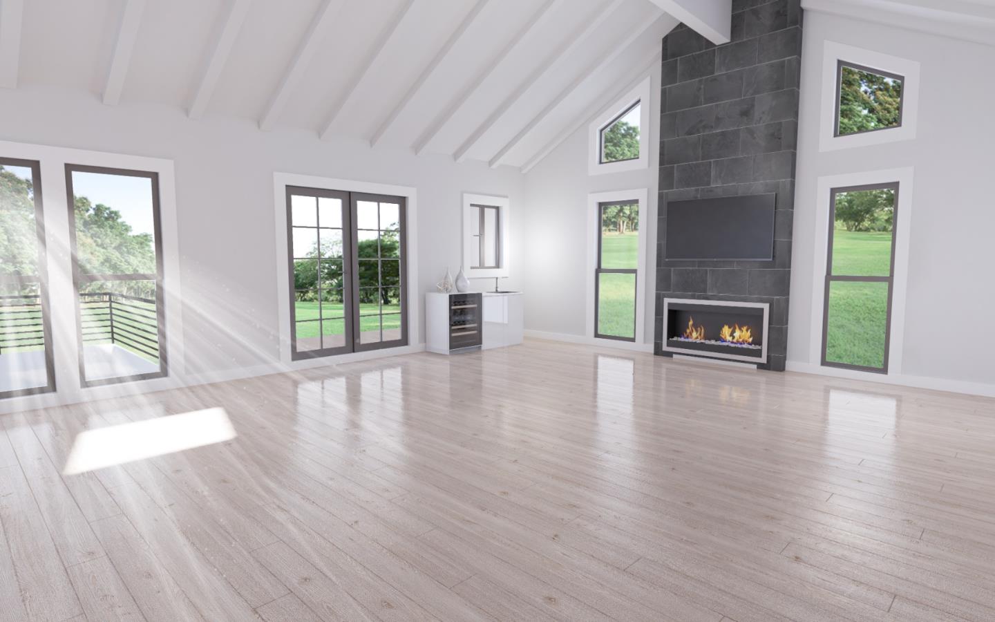 1218 Middlefield Road Palo Alto, CA 94301 - Photo 26 of 31 a view of a livingroom with wooden floor and a fireplace