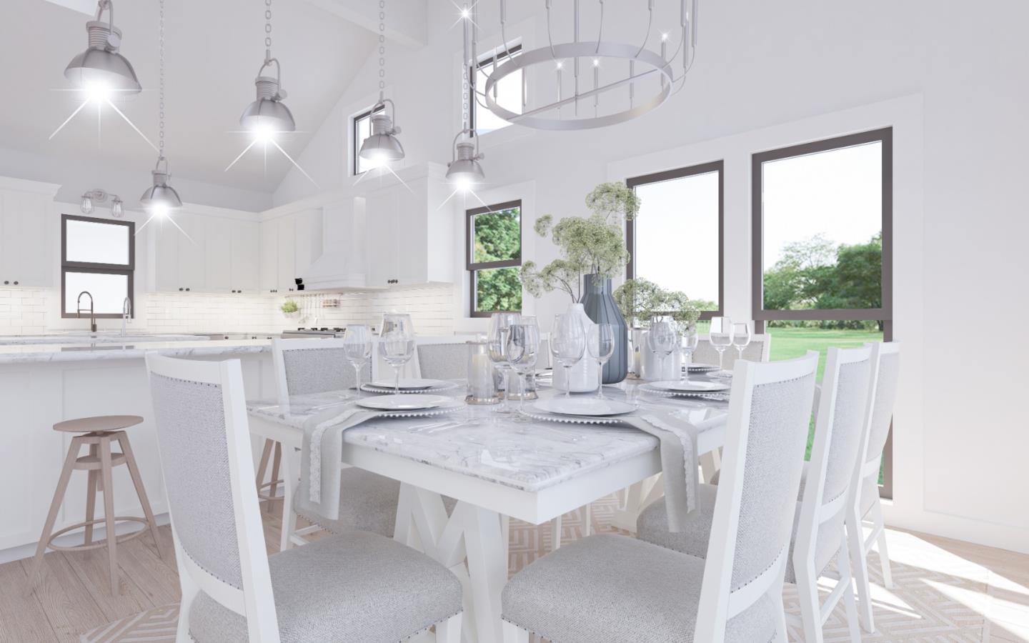 1218 Middlefield Road Palo Alto, CA 94301 - Photo 29 of 31 a kitchen with stainless steel appliances granite countertop a table chairs and white cabinets