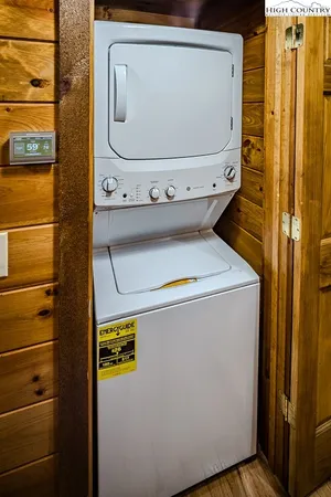 a view of balcony with couch and wooden floor