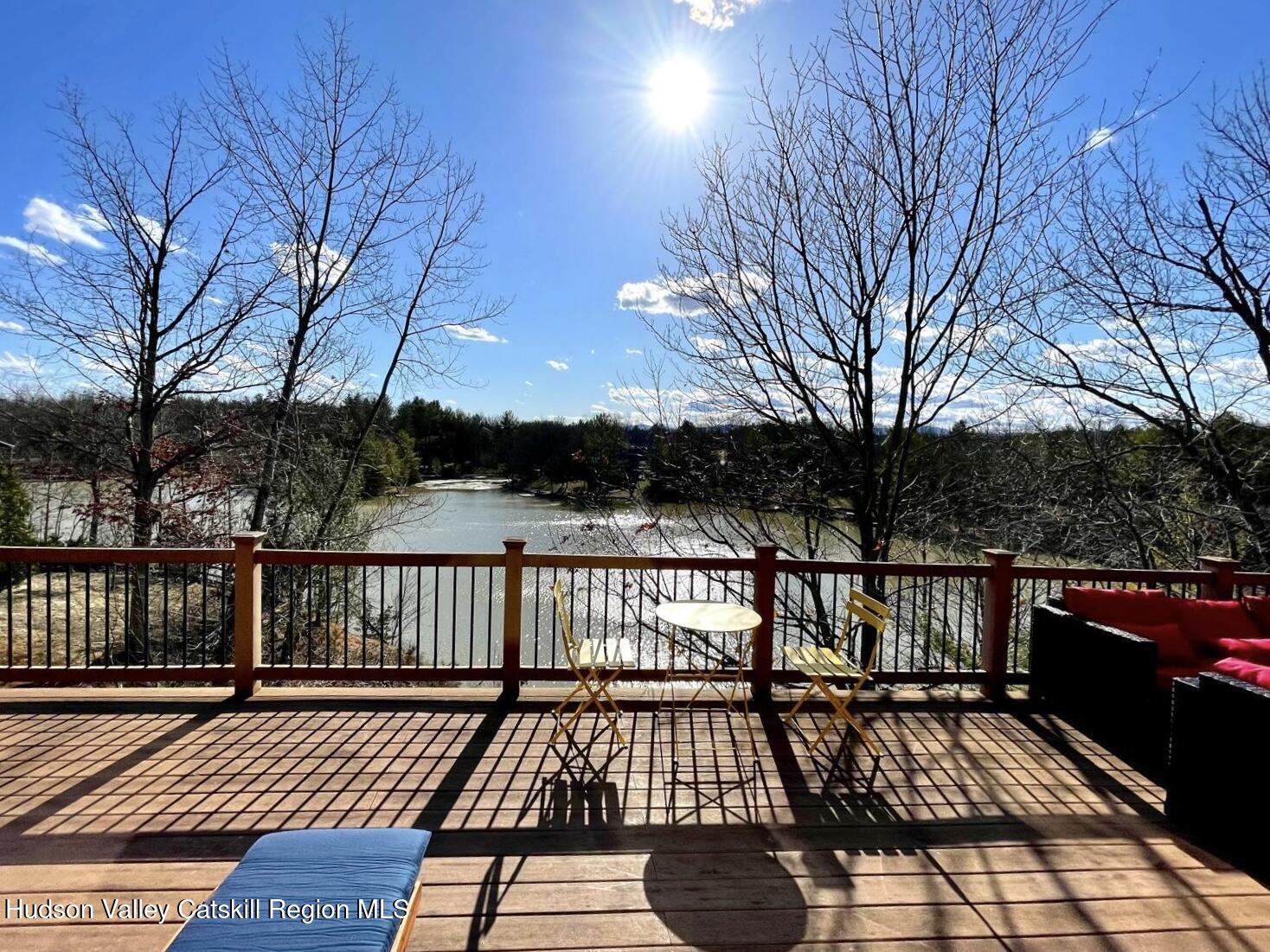 1367 Sleepy Hollow Road Athens, NY 12015 - Photo 22 of 28 a view of balcony with wooden floor and fence