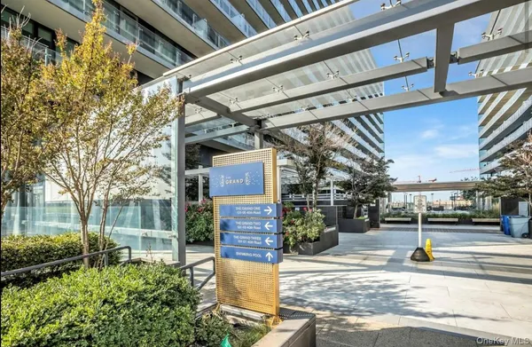 a view of a building entrance