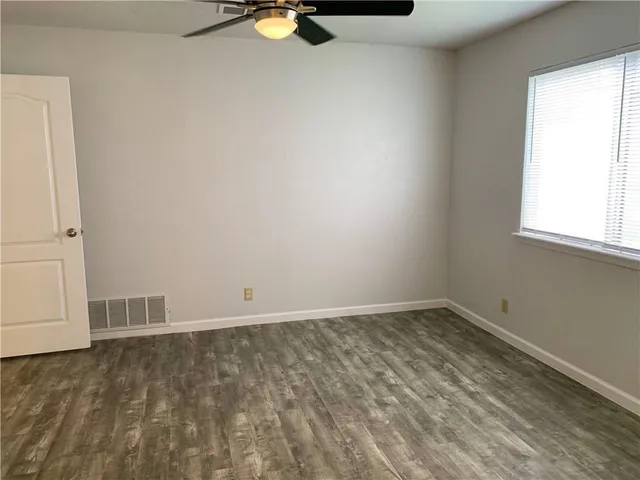 an empty room with a window