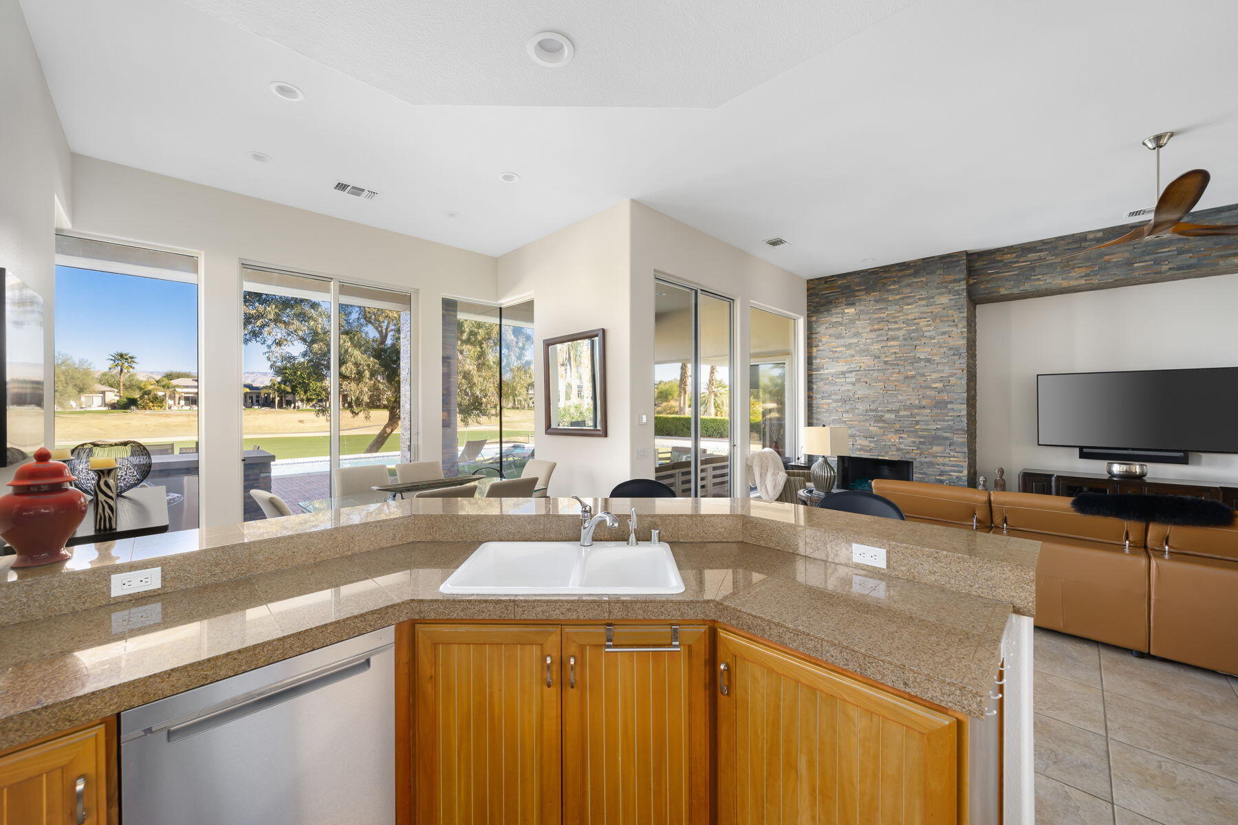 253 Loch Lomond Road Rancho Mirage, CA 92270 - Photo 10 of 66 a kitchen with a sink and counter top space