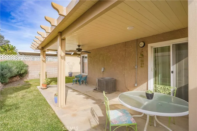 a house view with a outdoor space