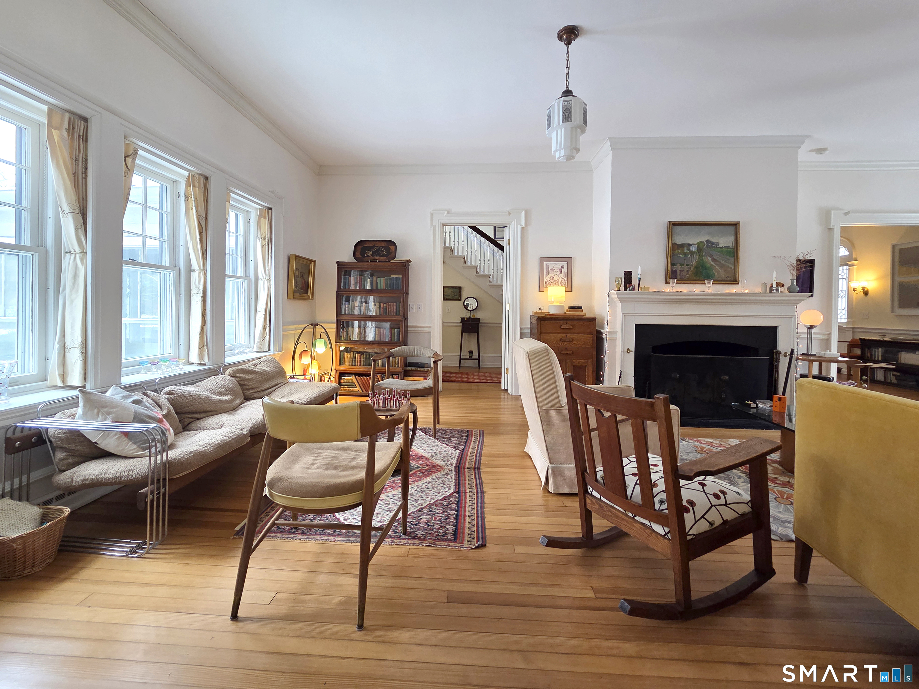 82 Edgehill Road New Haven, CT 06511 - Photo 7 of 29 a living room with furniture and a fireplace
