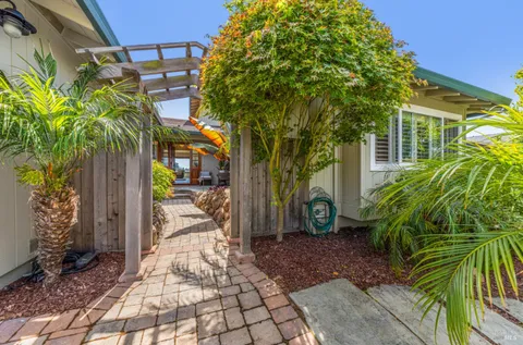 a house view with a outdoor space