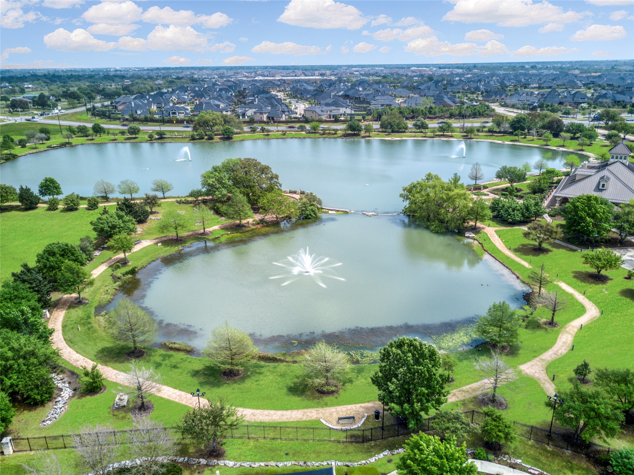 28226 South Firethorne Road Katy, TX 77494 - Photo 36 of 39 Scenic lakes, peaceful walking paths, and beautifully landscaped green space create the signature backdrop of life in Firethorne. With water features, outdoor gathering areas, and miles of community trails woven throughout the neighborhood, residents enjoy a setting that blends everyday convenience with the natural beauty Katy homeowners are looking for.
