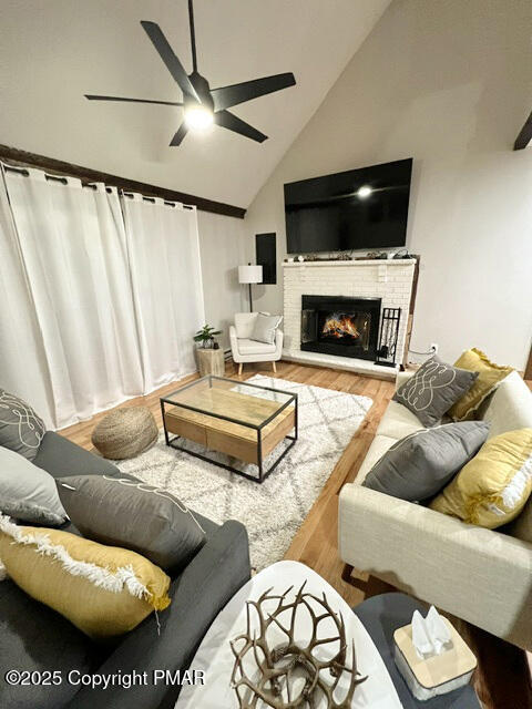 370 Coach Road Tobyhanna, PA 18466 - Photo 4 of 23 a living room with furniture and a fireplace