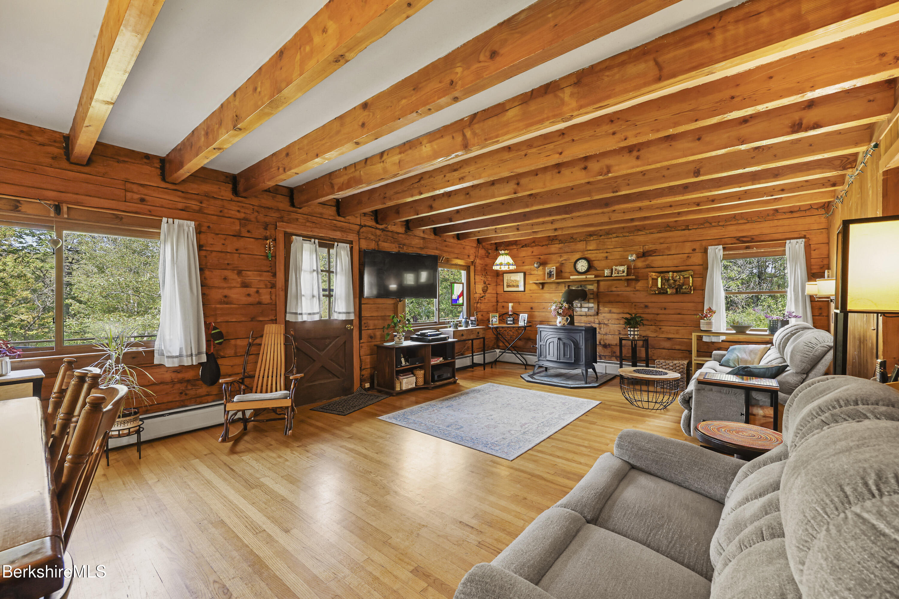 78 East Main Road Peru, MA 01235 - Photo 18 of 56 a view of a livingroom with furniture and floor to ceiling window