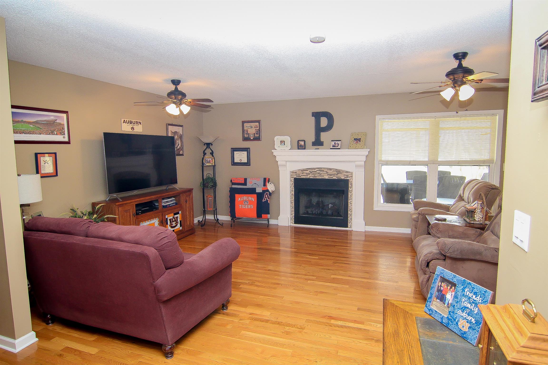 Den is very spacious and open to kitchen