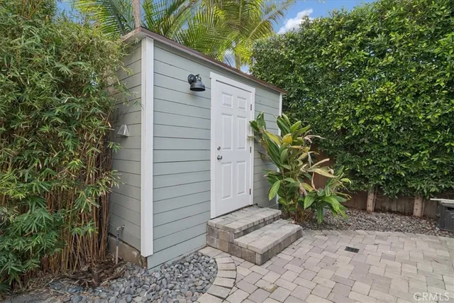 a view of swimming pool from a balcony