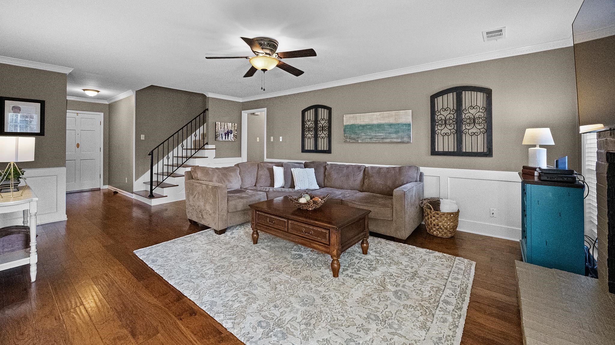 1883 Edwards Mill Road Germantown, TN 38139 - Photo 5 of 40 a living room with furniture and a wooden floor