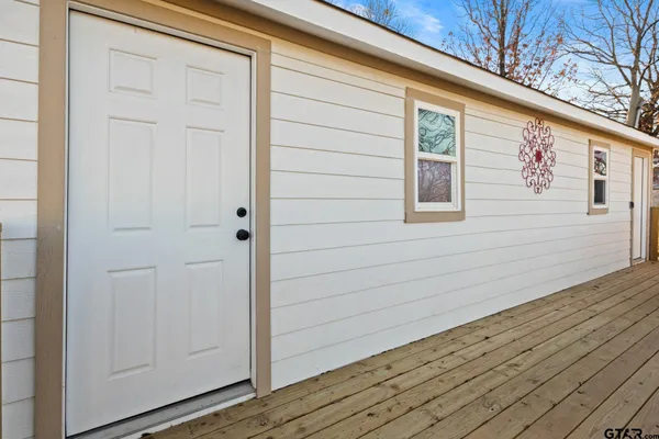 a view of front door of house