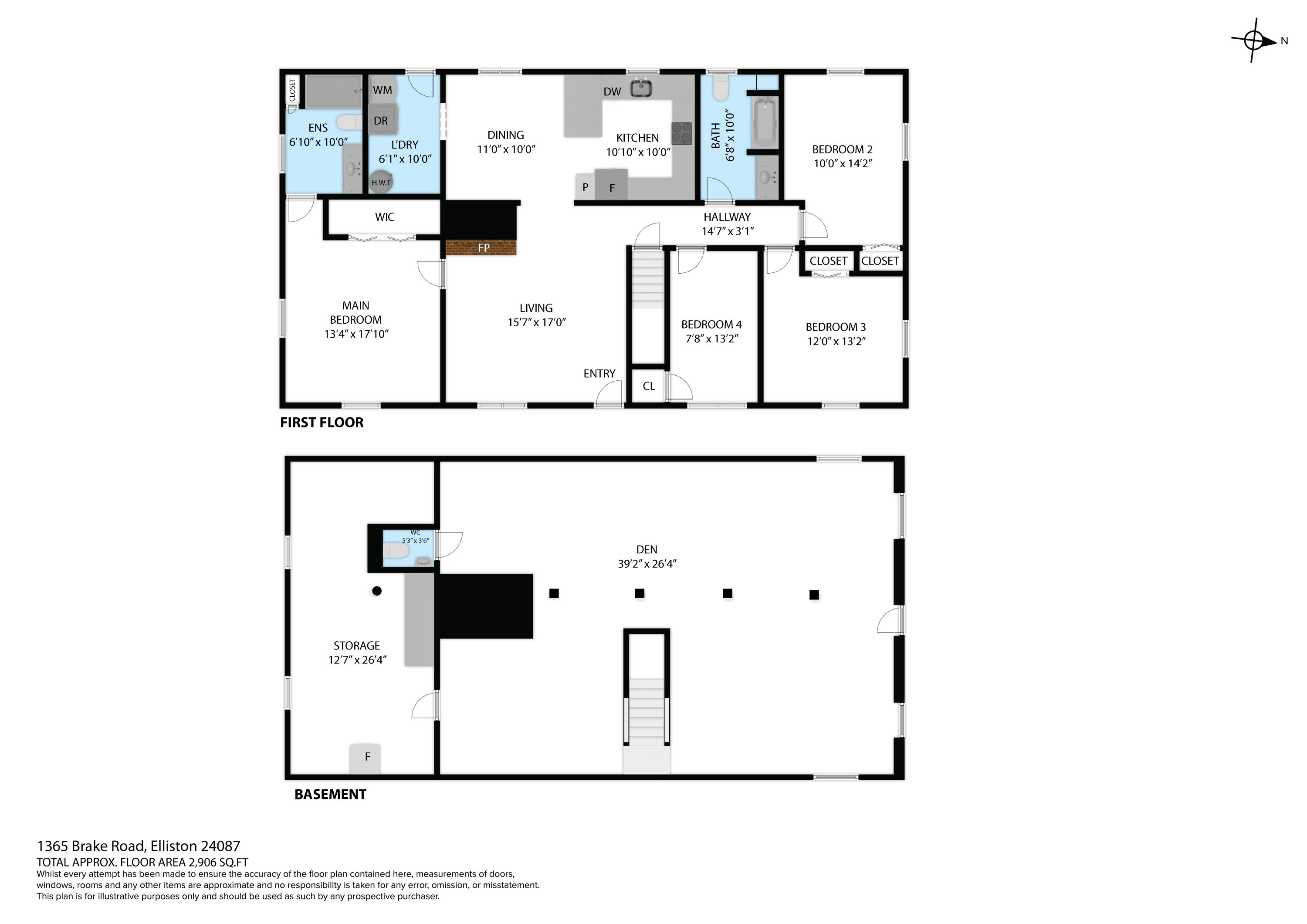 1365 Brake Road Elliston, VA 24087 - Photo 98 of 98 Schematic Floor Plan