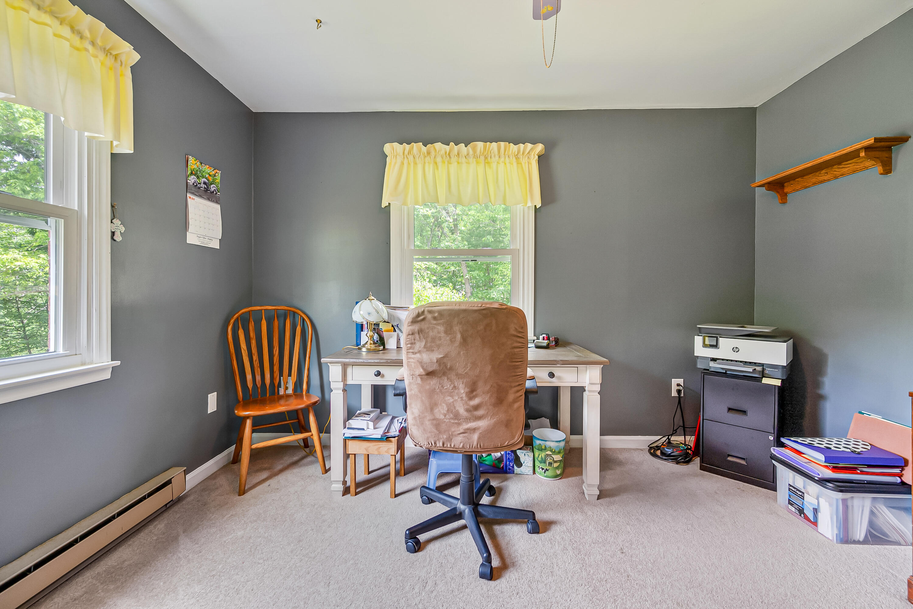 1365 Brake Road Elliston, VA 24087 - Photo 36 of 98 a view of a workspace with furniture and a window