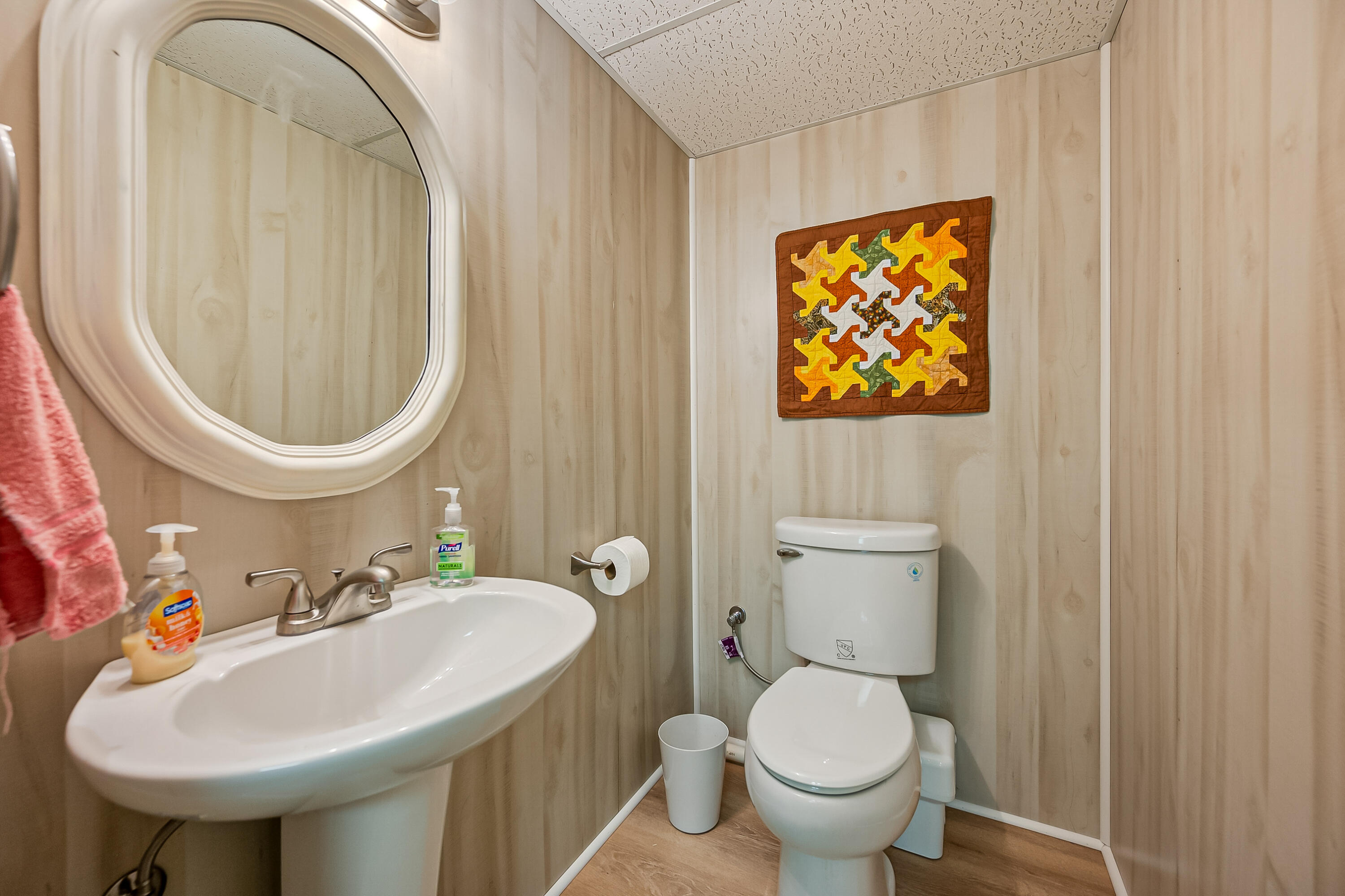 1365 Brake Road Elliston, VA 24087 - Photo 49 of 98 a bathroom with a sink a toilet and a mirror