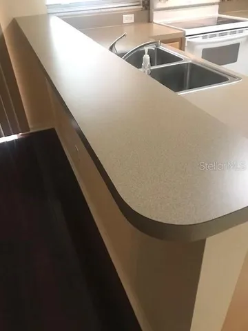 a view of a kitchen counter top