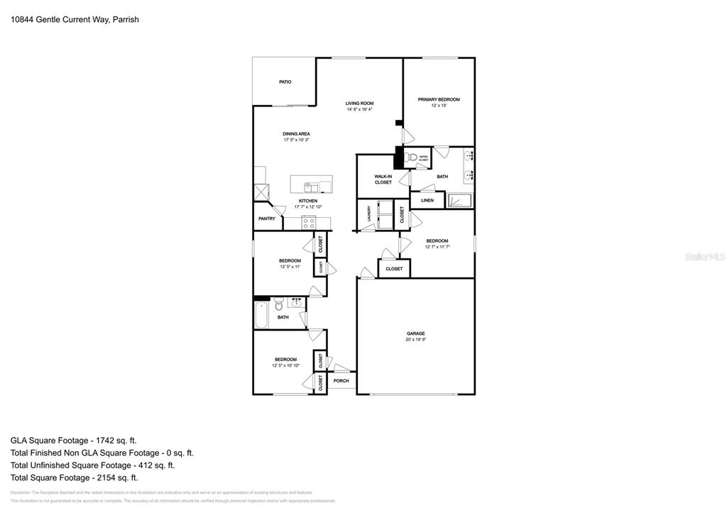 10844 Gentle Current Way Parrish, FL 34219 - Photo 17 of 17 a picture of a floor plan
