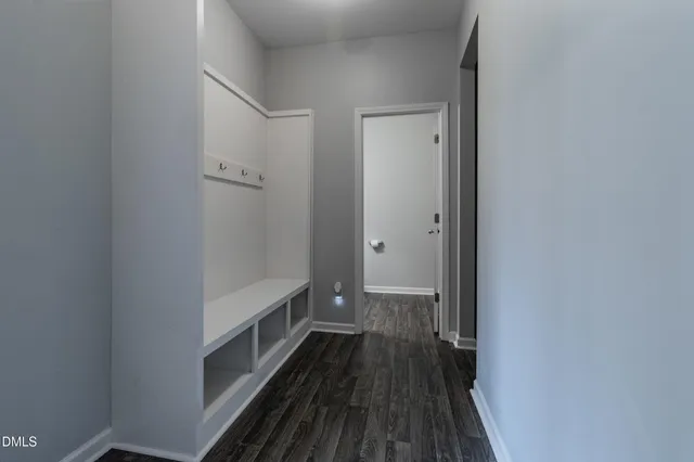 a view of a bathroom from the hallway