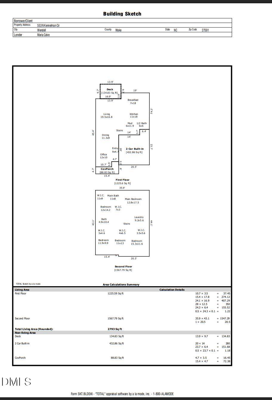 553 North Kennelman Circle Wendell, NC 27591 - Photo 31 of 31 floor plan