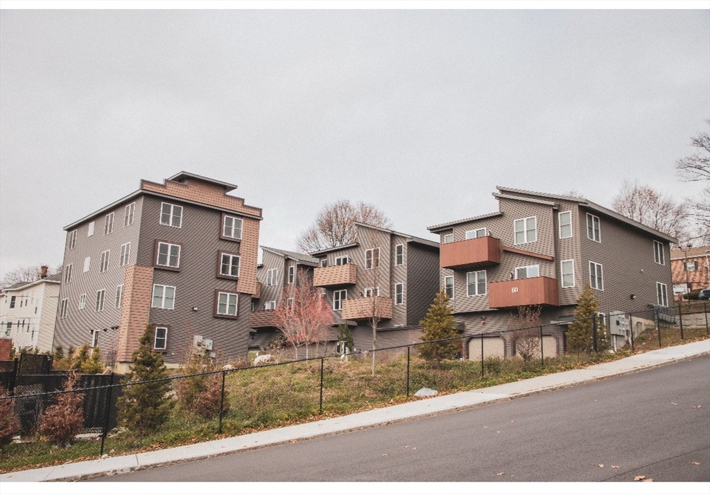 a front view of a building