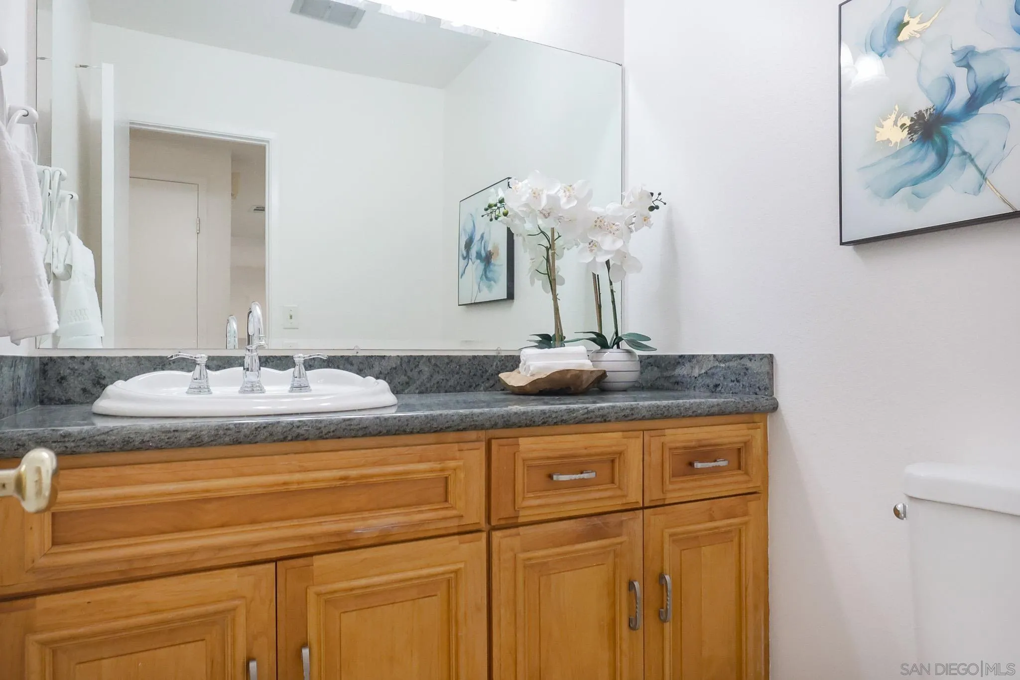 13933 Recuerdo Drive Del Mar, CA 92014 - Photo 12 of 44 a bathroom with a sink and a mirror
