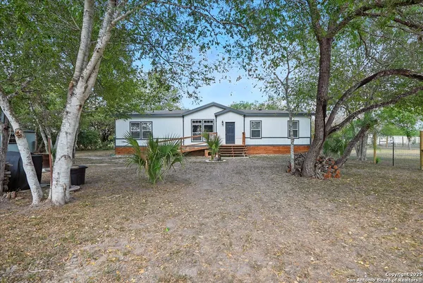 a view of house with a backyard and a tree