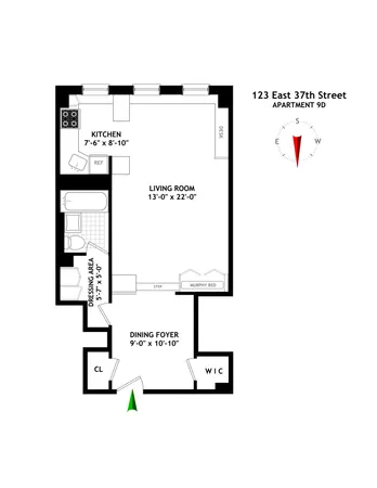 $365,000 | 123 East 37th Street, Unit 9D | Murray Hill