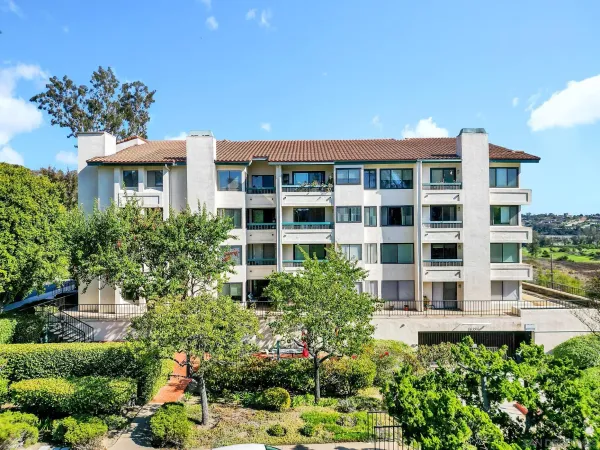 a view of a building with garden