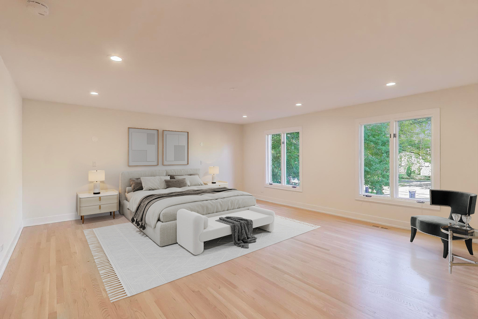 73 Augusta Drive Deerfield, IL 60015 - Photo 17 of 39 a bedroom with a bed and a large window