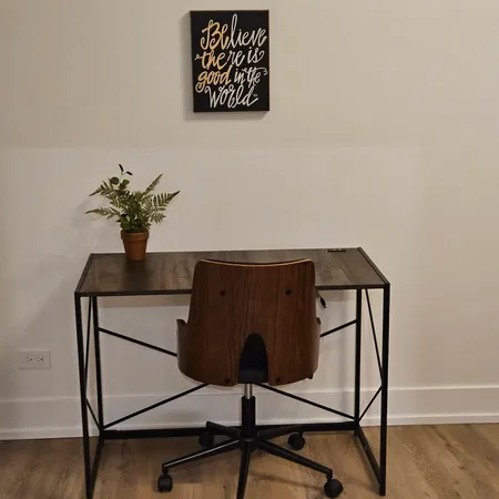 a view of workspace with wall paintings