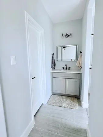 a utility room with a washer and dryer