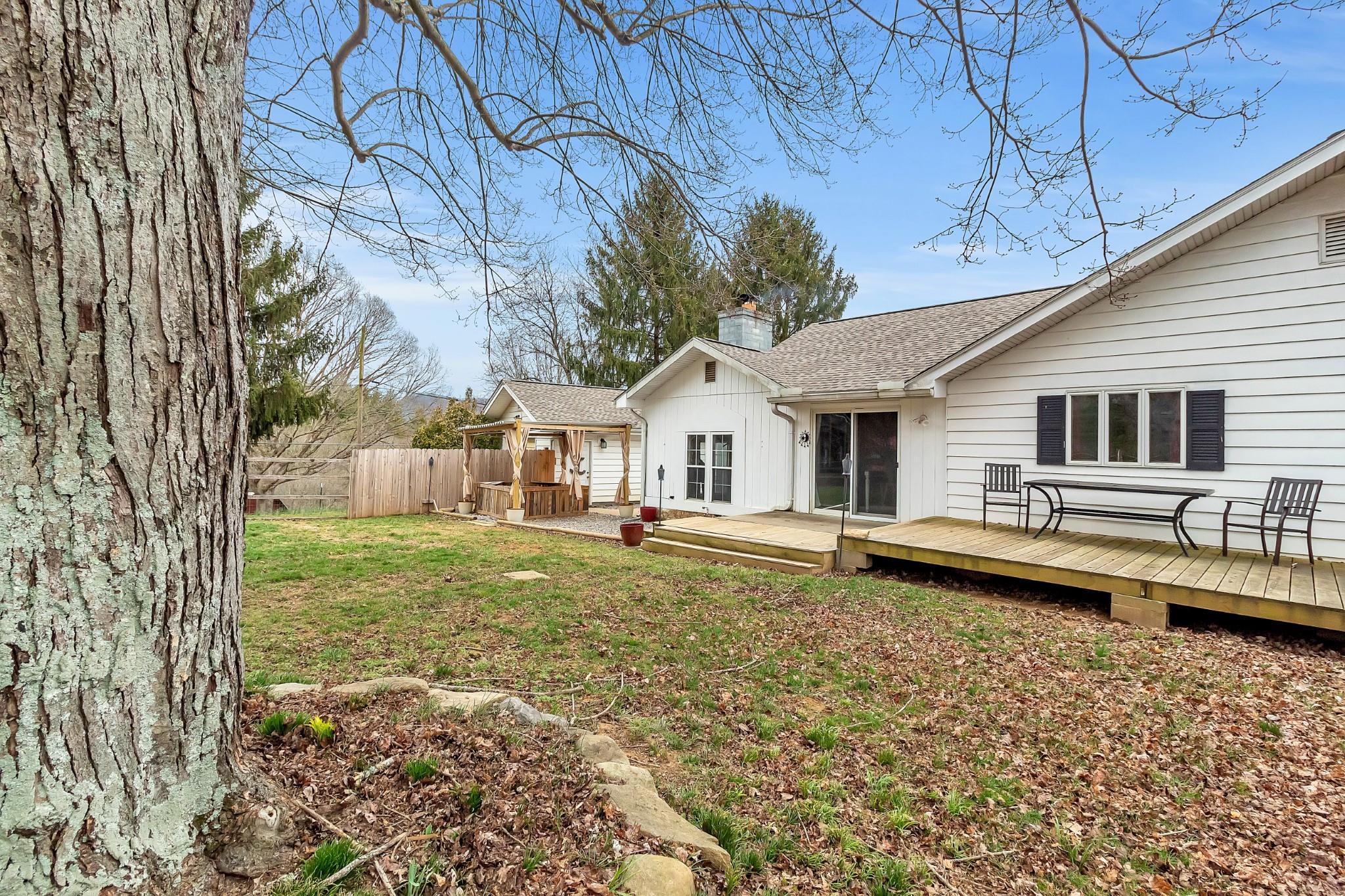 670 Thompson Cove Road Clyde, NC 28721 - Photo 37 of 45 a view of a house with backyard and sitting area