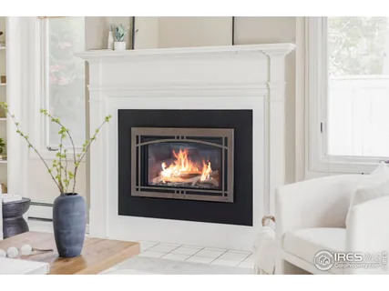 a living room with furniture a window and a fireplace