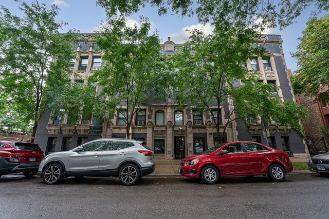 a car is parked in front of a house