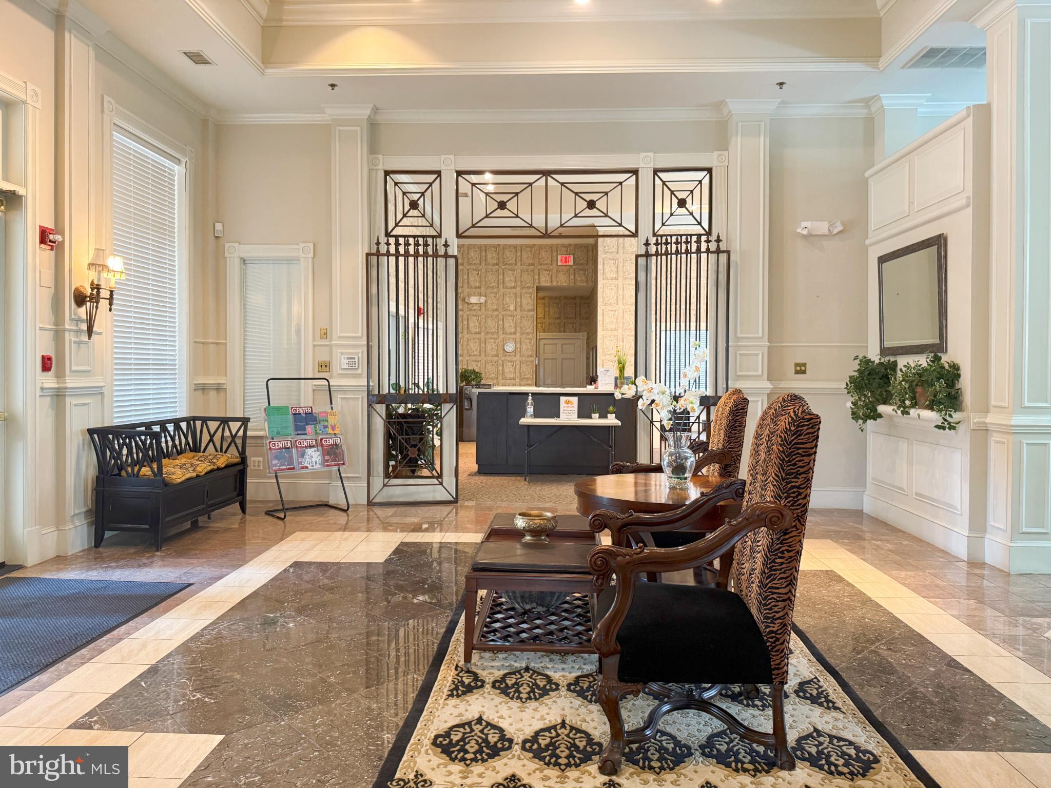 1530 Spring Gate Dr., Unit 9317 McLean, VA 22102 - Photo 50 of 55 Elegant lobby with classic design elements.